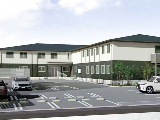 白を基調にした2階建ての建物。敷地内には駐車スペースがあり、段差もなく安全に暮らせる環境。 在宅介護・看護に正面から向き合い、住みなれた街で暮らしていきたいという方の想いにお応えいたします。