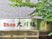 ホーム名が書かれている屋根が付いたレンガ調の外壁の建物。そばには大きな木が植えられている。