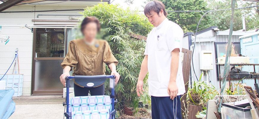 面談場所のテラス