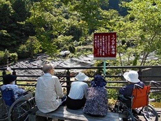 風景を眺める人々