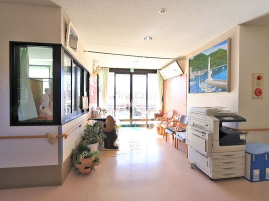 廊下の日差しと装飾