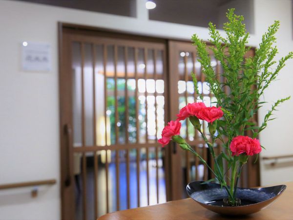 和風エントランスの一角