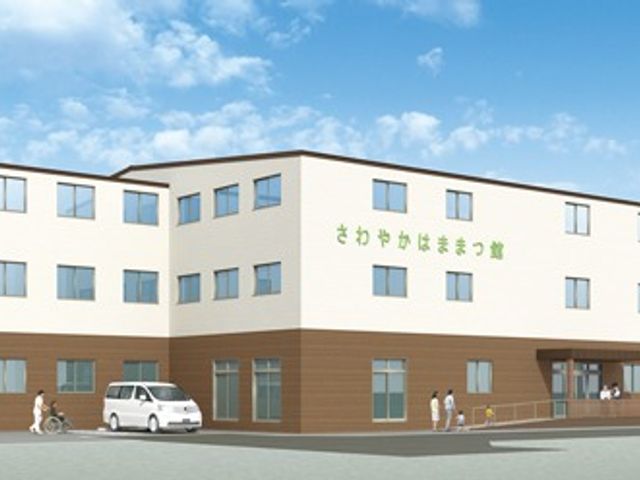 明るい日差しの外観 外観 ゆったりとした広々とした敷地に佇む建物です。来訪者を迎えるエントランスには、安心感を与える明るい色調が採用されています。