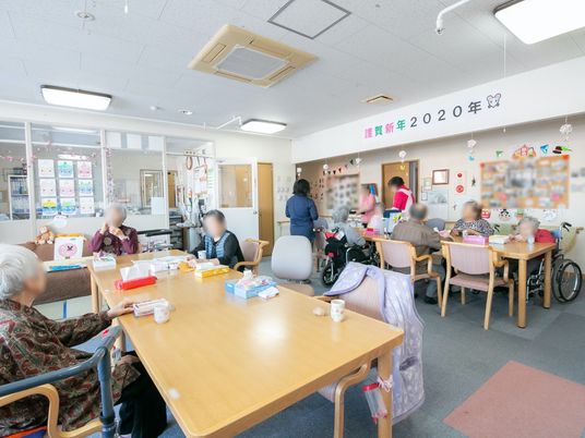 利用者の憩いの食堂風景