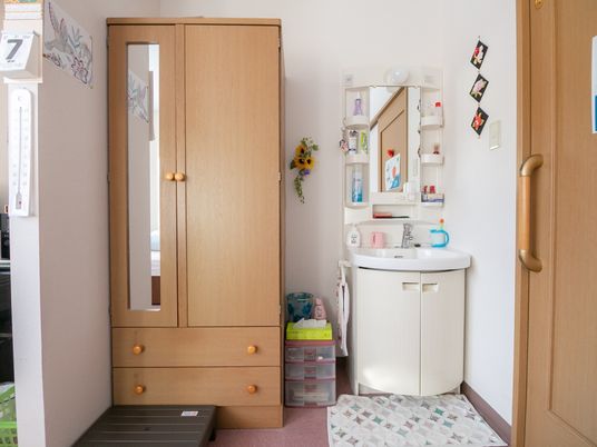 居室の洗面所一角