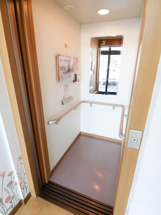 エントランスの手すり付き階段