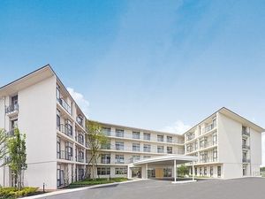 明るい建物外観  