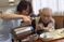 温かい食事の場面