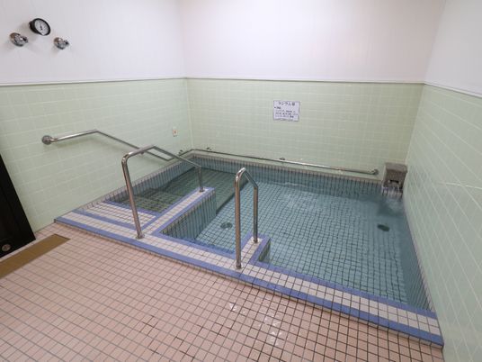 安全な手すり付き浴室