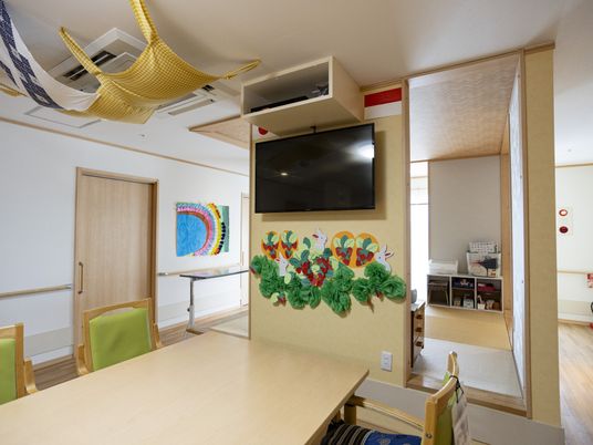 装飾された共有スペース