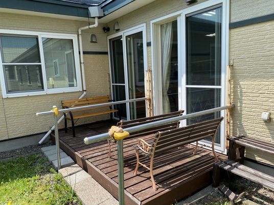 屋外に設けられたテラス