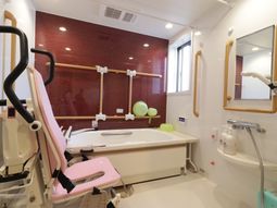 バリアフリー設計の浴室