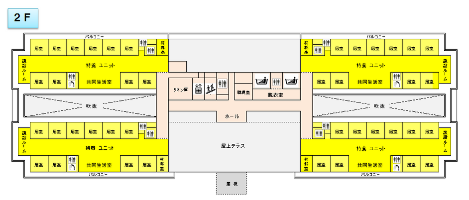 詳細な間取り図の廊下