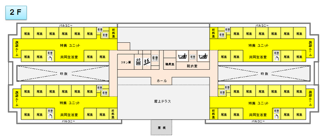詳細な間取り図の廊下