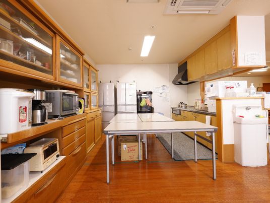 充実した施設のキッチン