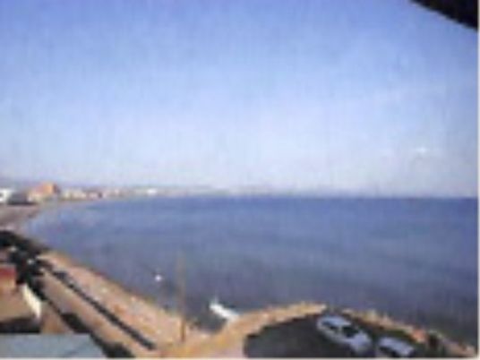 青い海と空の眺望
