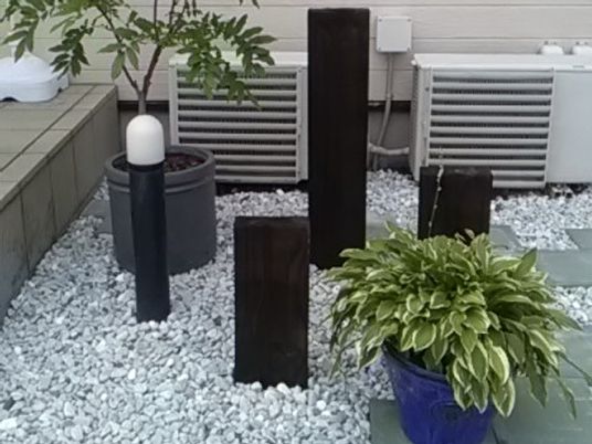 植栽のある中庭  