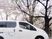 桜並木と送迎車  
