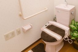 手すり付きのトイレ