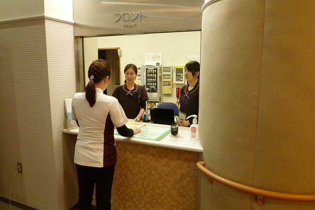 親切な対応のフロント
