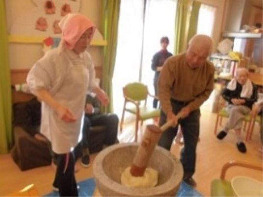 餅つきイベントの様子
