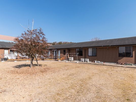 庭付き平屋の外観  