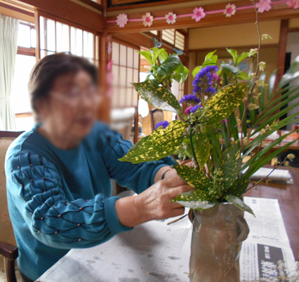 花を楽しむ居室