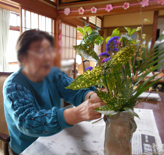 花を楽しむ居室