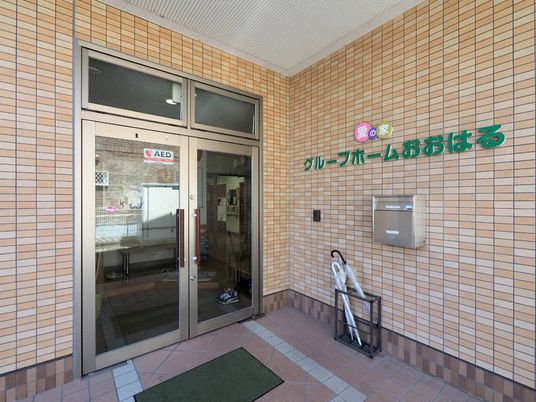 エントランスの扉と壁