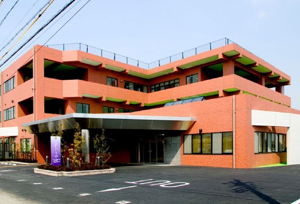 赤レンガ調の外観