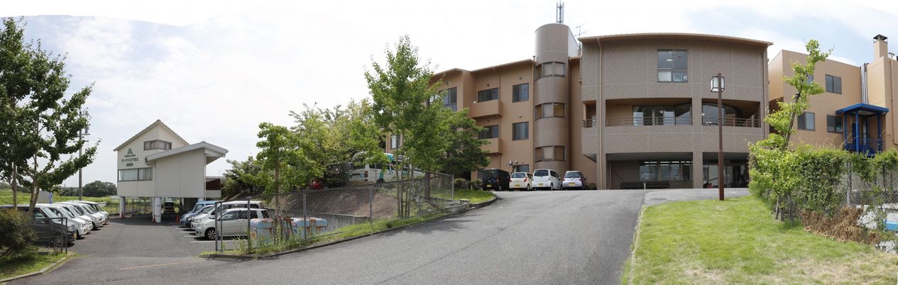 緑に囲まれた建物