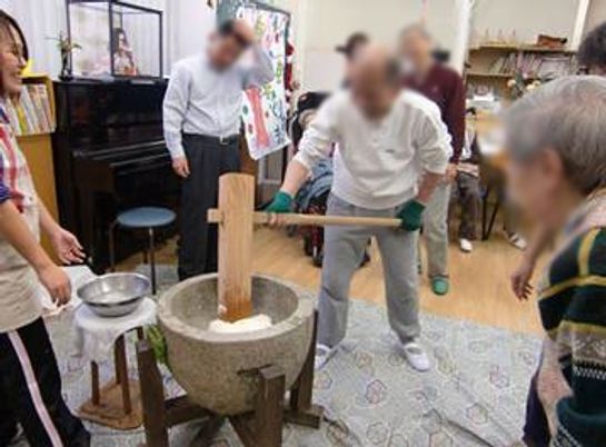 餅つきの様子