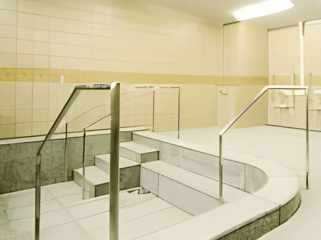 広々とした浴場 浴室 シンプルで広々とした浴場は、安全な手すりで安心してご利用いただけます。