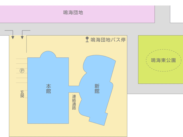 バス停近くの施設地図 外観 バス停から徒歩すぐの便利な立地です。訪問や通勤に非常にアクセスしやすい環境です。