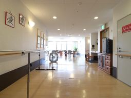 明るい廊下と掲示物