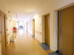 明るい廊下の様子