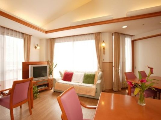 共有リビングの一角