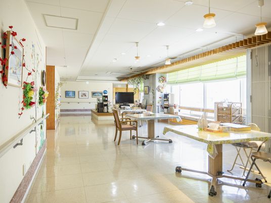 明るい共用スペース