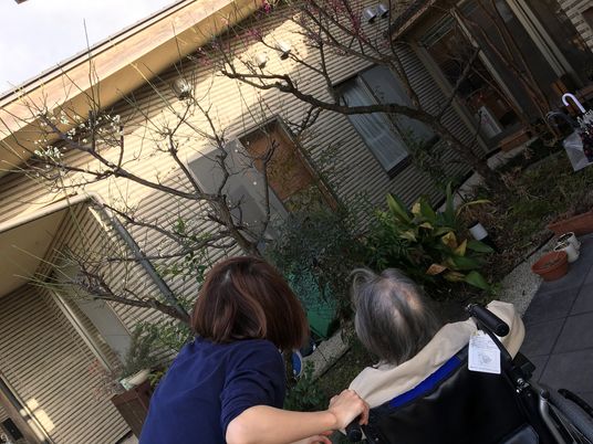 入居者と庭