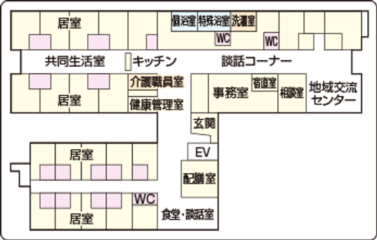 生活施設の間取り