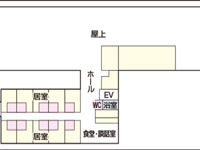 施設内の間取り図 内観 施設内の間取り図です。各施設の配置が一目でわかります。