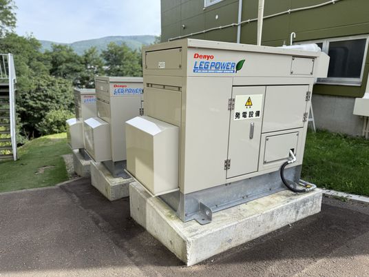 発電機が並ぶ場所