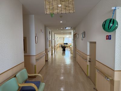 安全が考慮された廊下