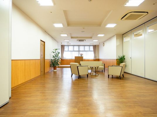 明るい共有空間です  