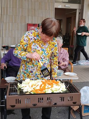 共有スペースでお茶会