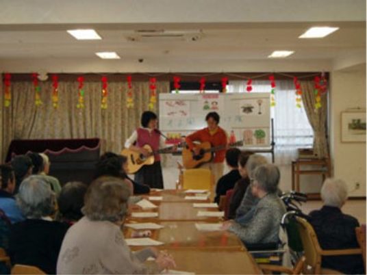 ギター演奏の催し会場