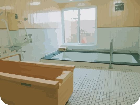 明るい浴室  