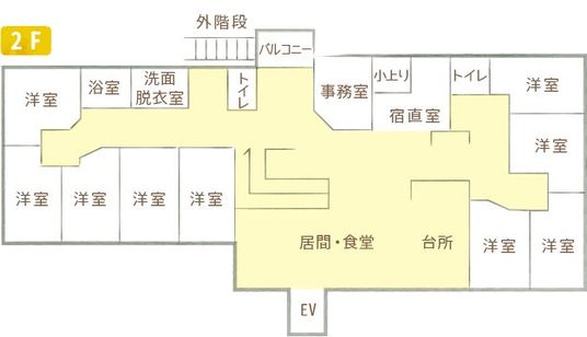 明るい廊下の間取り図