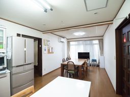 明るい共有スペース