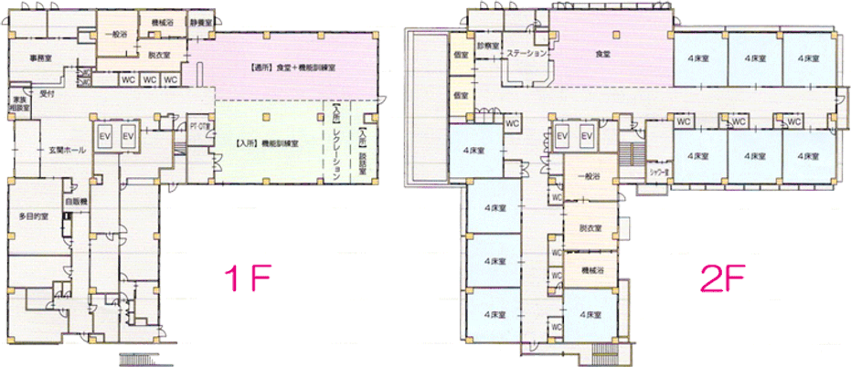施設のフロア案内図